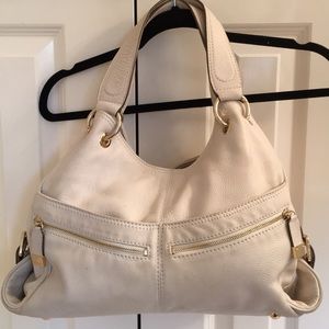 Michael Kors white leather bag